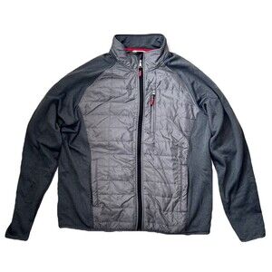 Orvis Classic Collection Gray Quilted Full Zip Long Sleeve Jacket Size Large